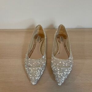 Badgley Mischka Gigi Pointed Toe Flat Evening Shoe